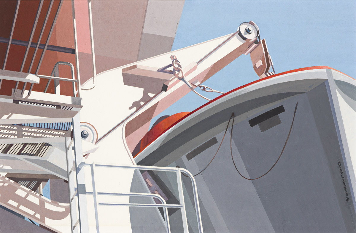 EDMUND LEWANDOWSKI (1914 - 1998, AMERICAN) Life Boat Station #4.